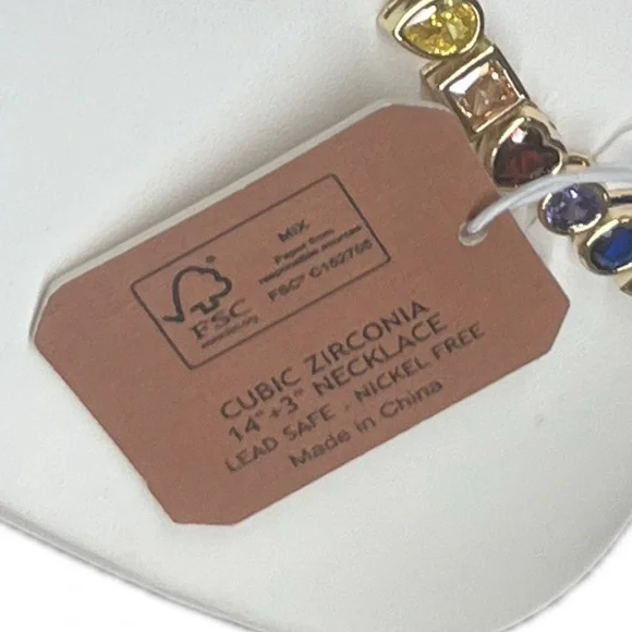 NWT 🤎💙💚 Camila Coelho Gorgeous Multicolor Cubic Zirconia Necklace - Picture 8 of 14